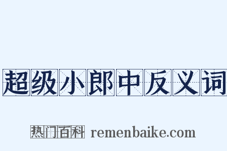 超级小郎中反义词是什么意思的图片